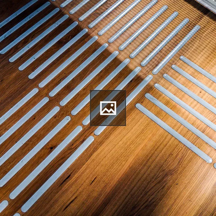 Wooden Floor with Plastic Grid