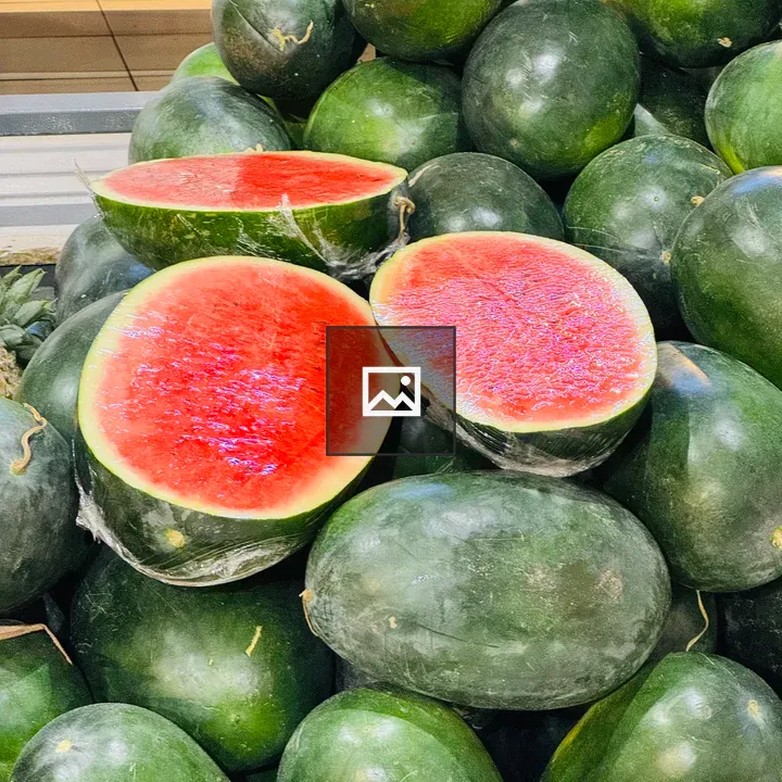 Stack of Green Watermelons