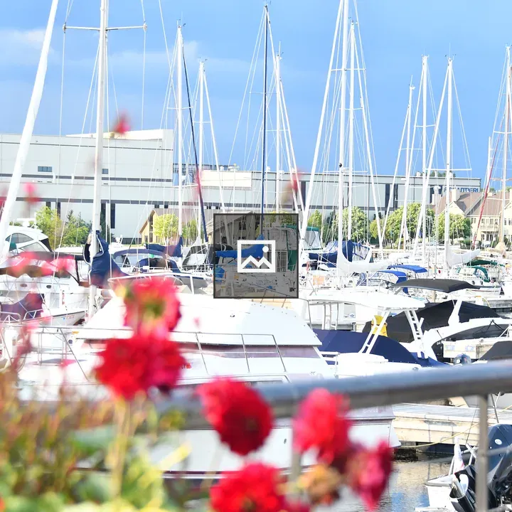 Boats Docked at Lake Michigan Marina