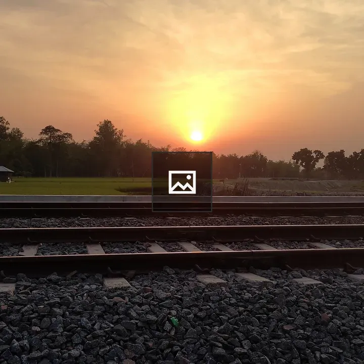 Railway through a nature scene