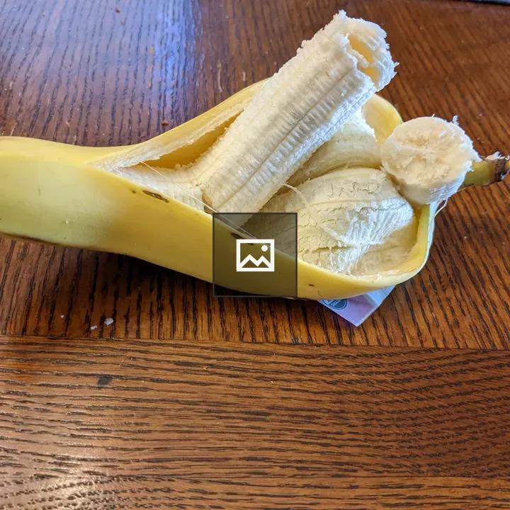 Open Banana on Table