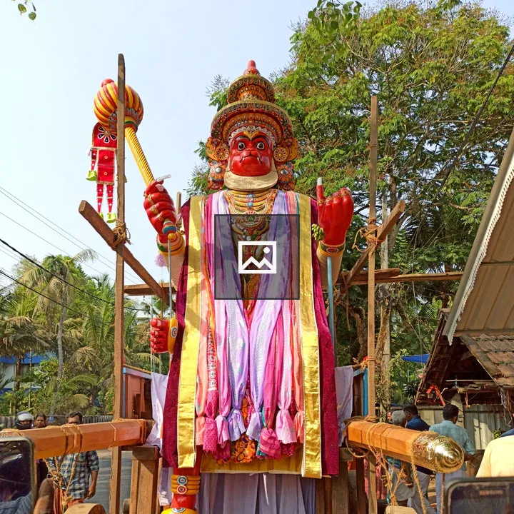 Hanuman float at temple festival