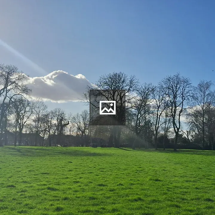 Grassland landscape with green park greenery