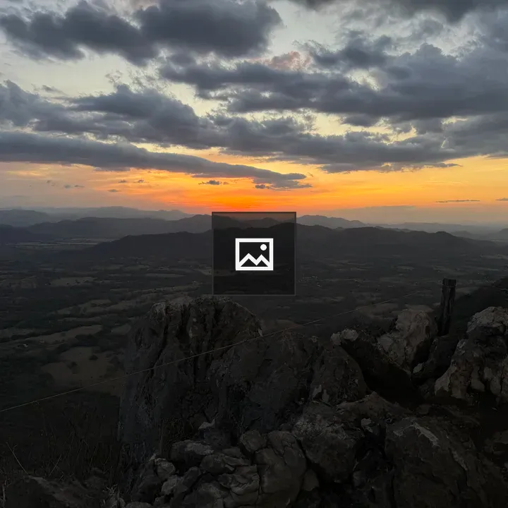 Sunset over mountain ranges