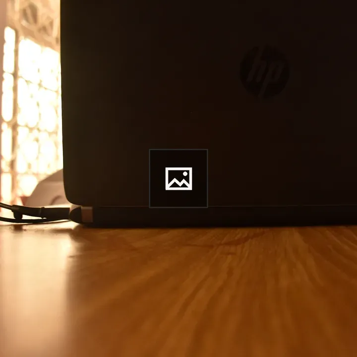 Backside of a Laptop on Wood