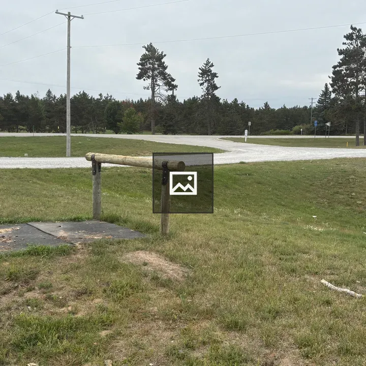 Modern hitching post by road