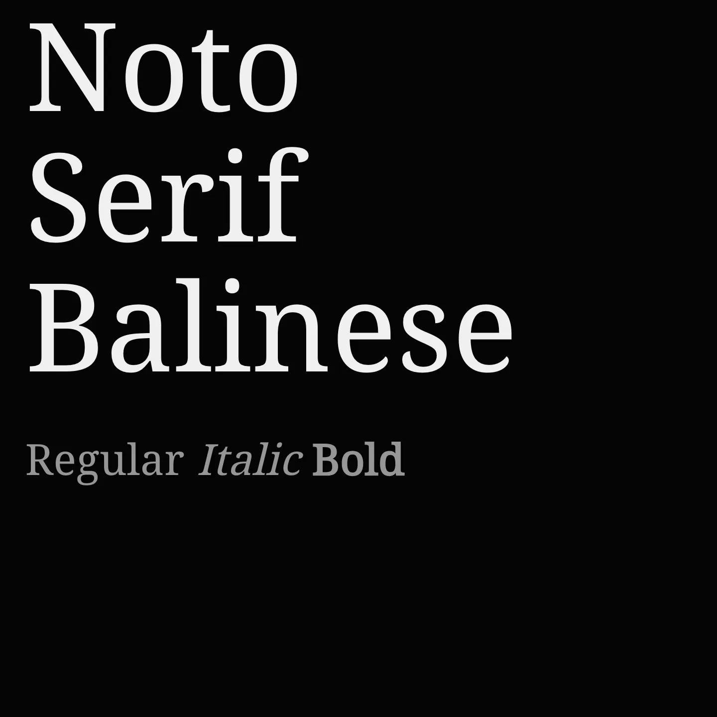 Noto Serif Balinese
