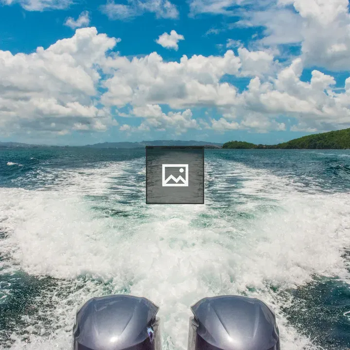 Wake behind a boat