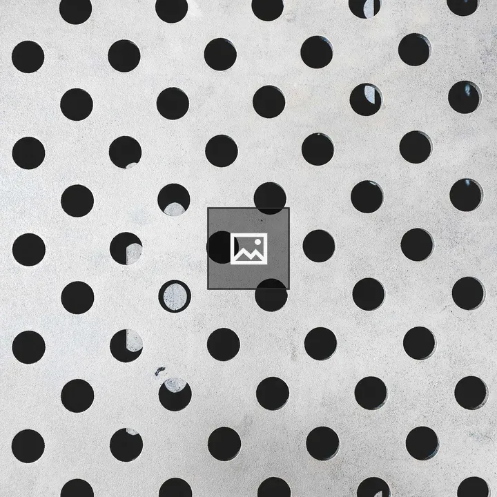 Dots curved in metal plate