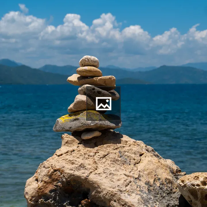Stacked rocks along Caribbean coast