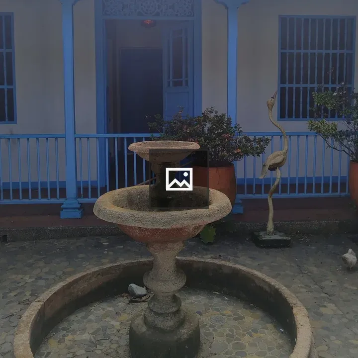 Courtyard Fountain with Colonial Details