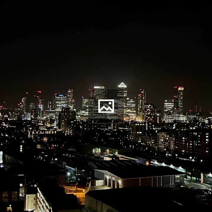 London Canary Wharf District at Night