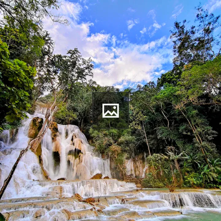 Kuang Si Waterfalls scene