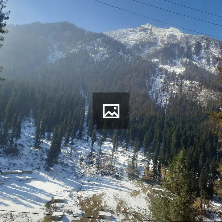 Snow laden mountains