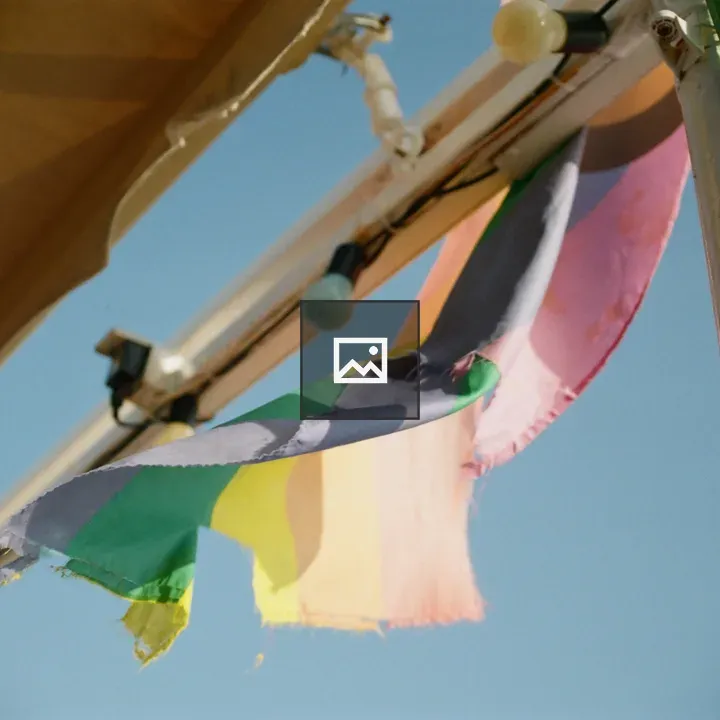 Progress Pride Flag by Beach