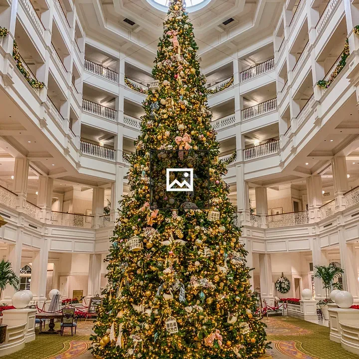 Christmas tree in Grand Floridian lobby