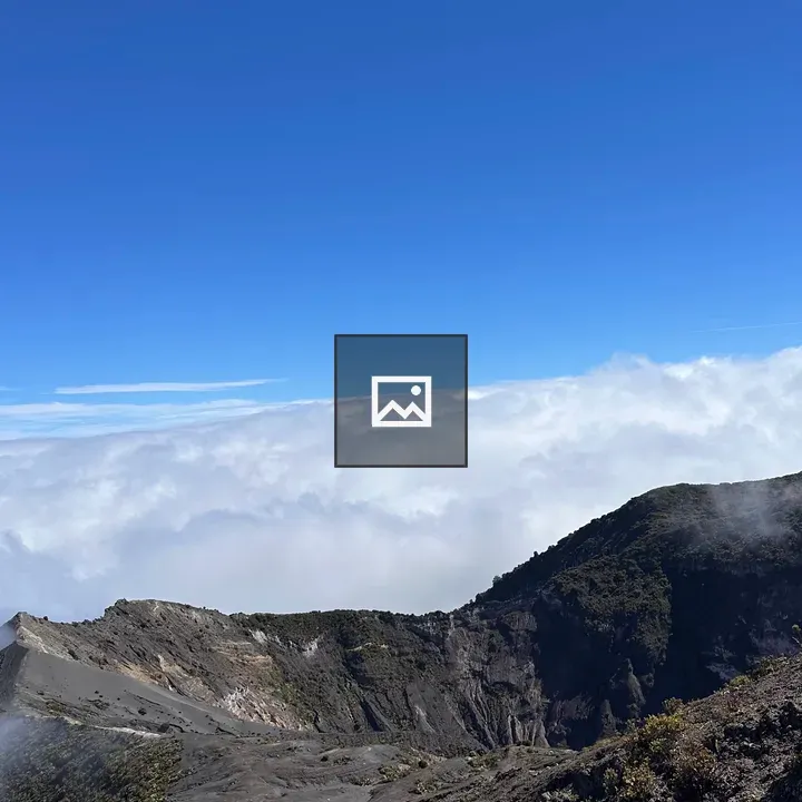 View of Irazu volcanic crater
