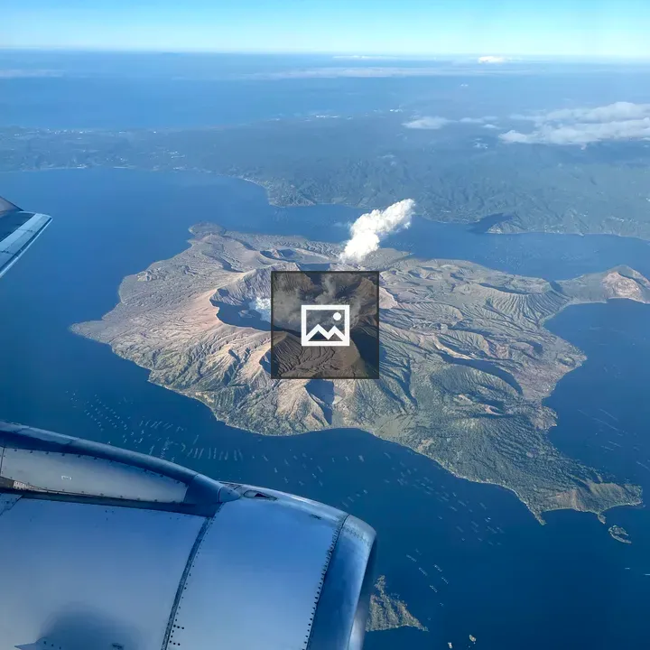 Aerial View Over Taal Volcano