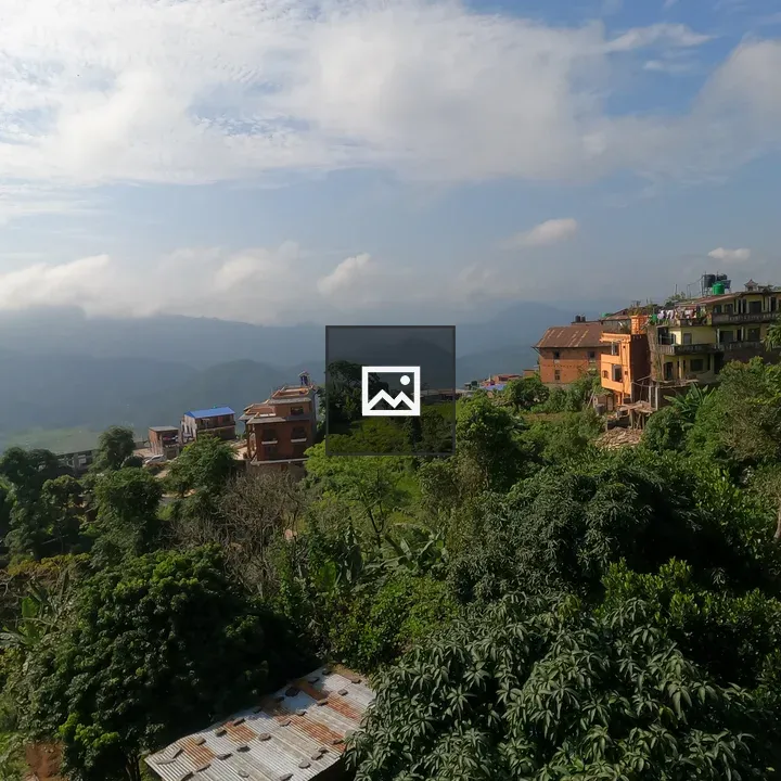 Hillside village with colorful houses