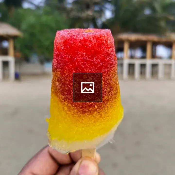 Lolly ice cream on beach