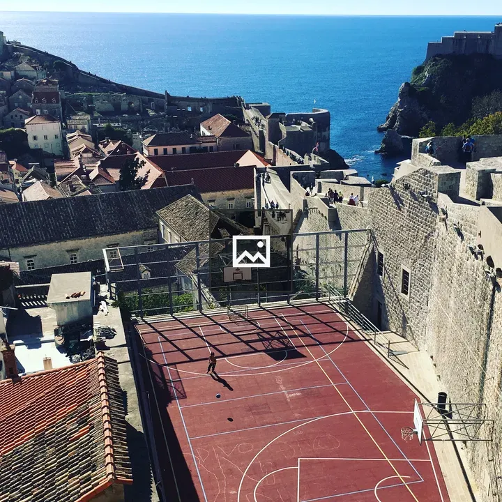 Basketball Court in Dubrovnik Old Town