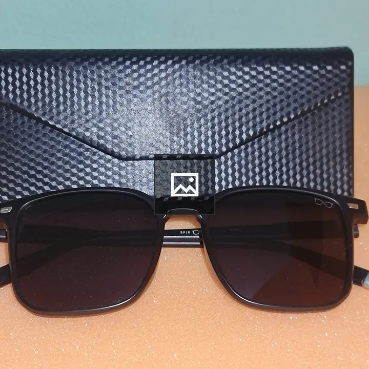 Black sunglasses and case