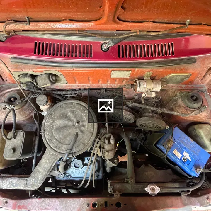 Car Engine Covered with Dust