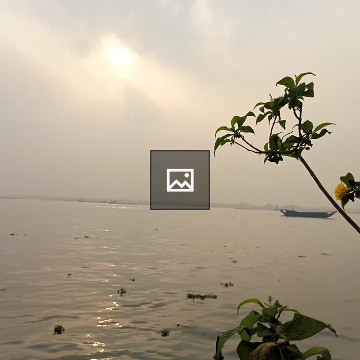 Hazy day over the water