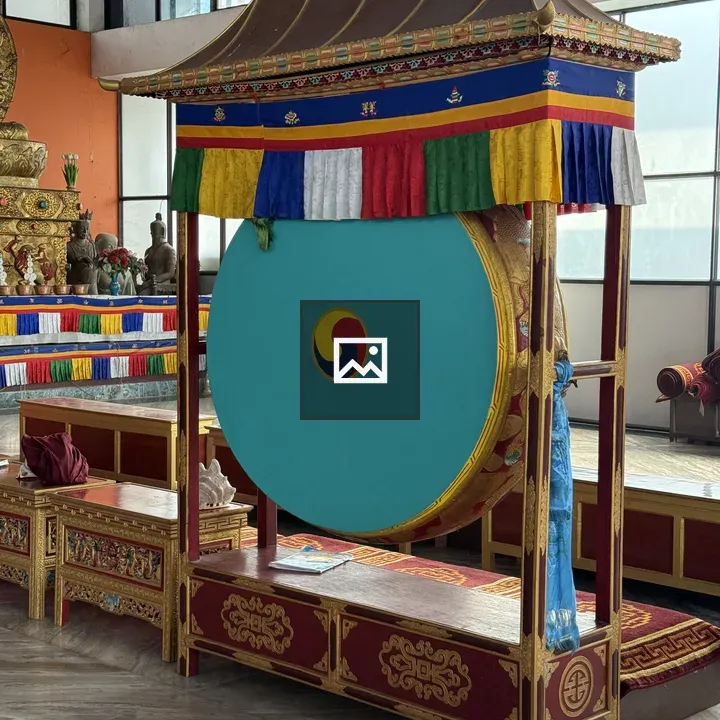 Ceremonial drum indoors