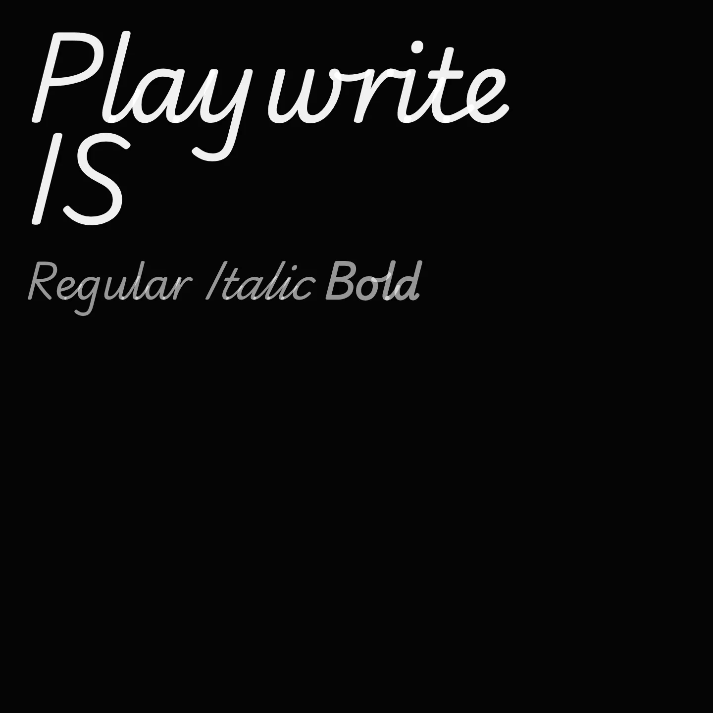 Playwrite IS