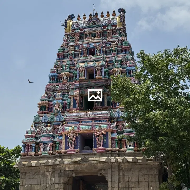 Colorful South Indian temple gopuram