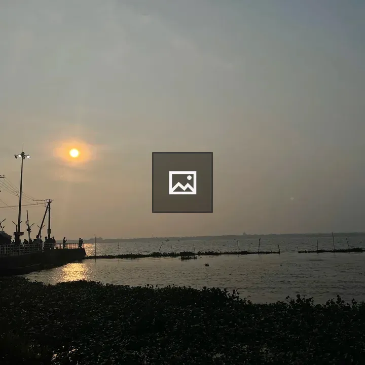 Sunset over the backwaters