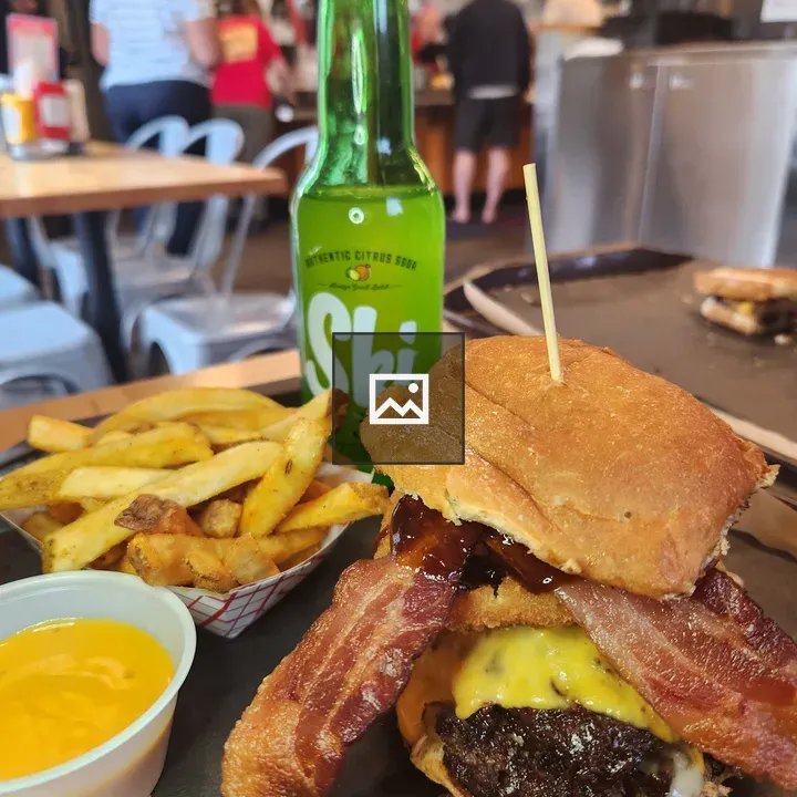 BBQ Burger on Table