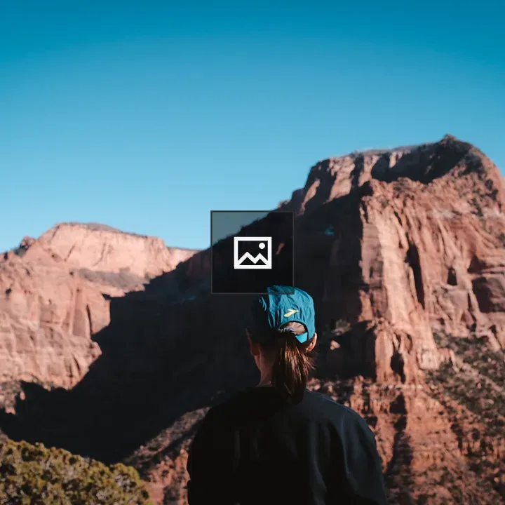 Person in Hat at Zion National Park