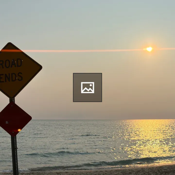 Street Sign at Lake Michigan Road End