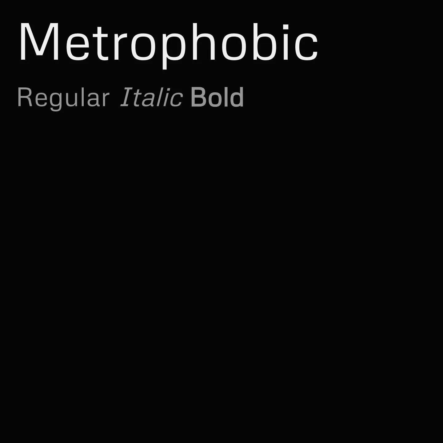 Metrophobic