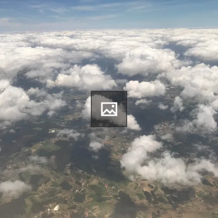 Clouded sky over Portugal from above