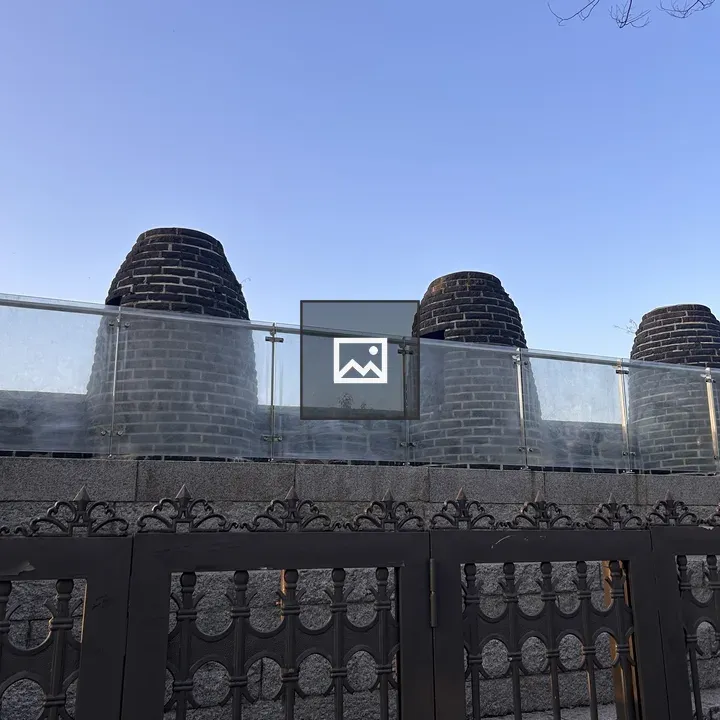 Three brick cylindrical structures