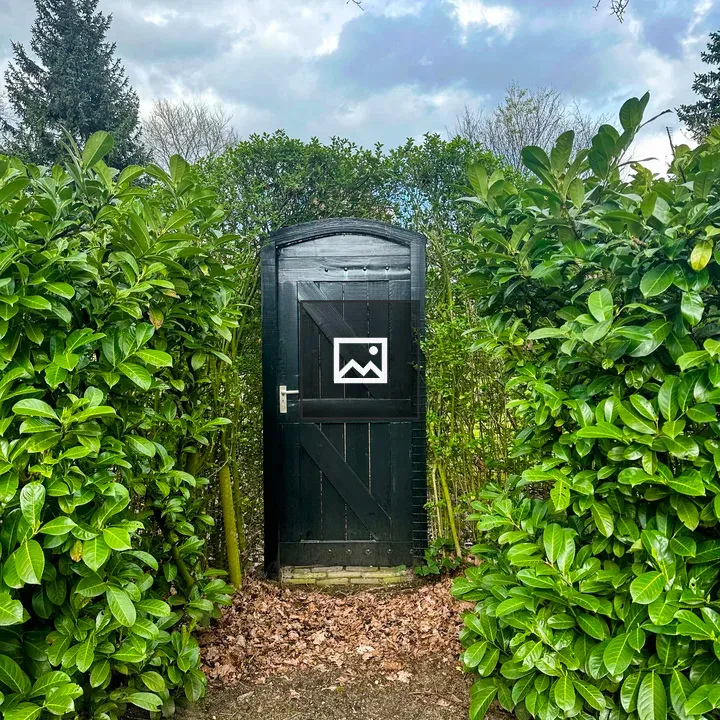 Hidden door in a garden