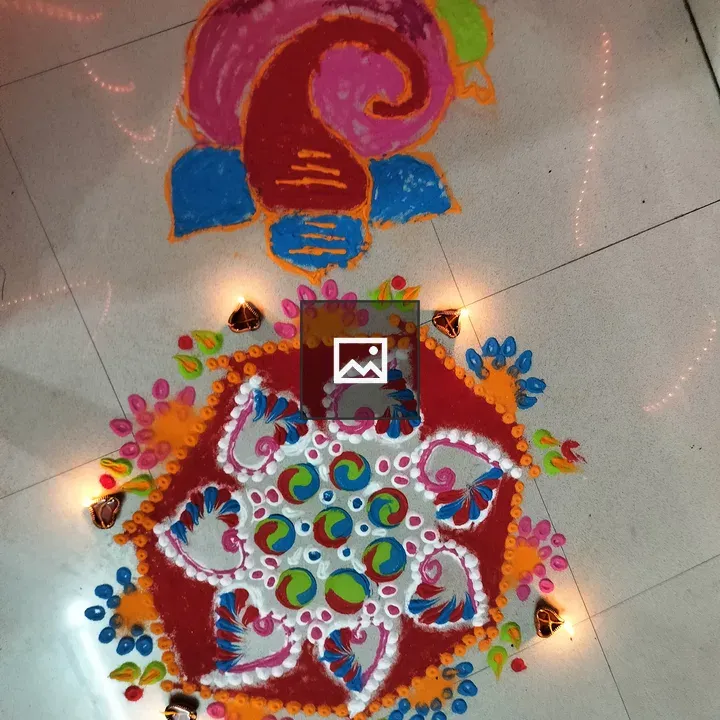 Beautiful handmade Rangoli