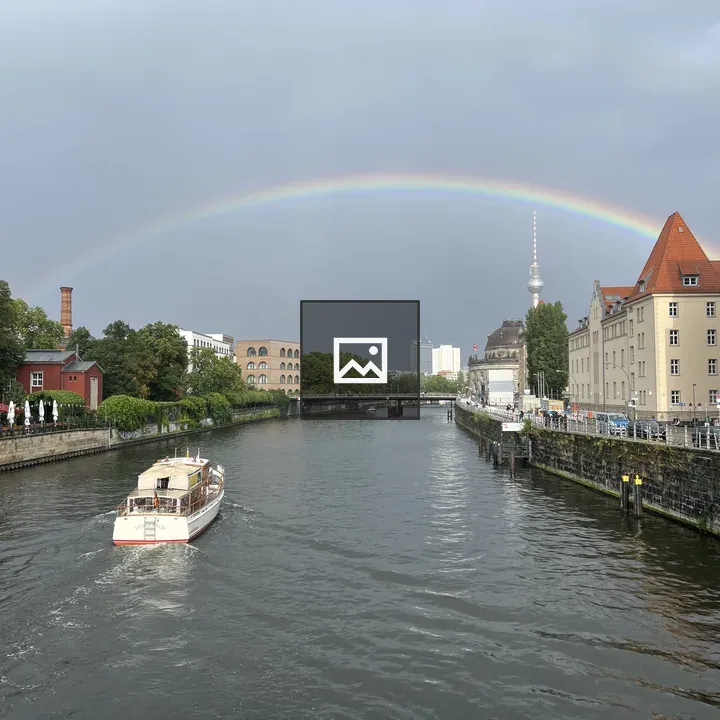 Rainbow Over River in Berlin