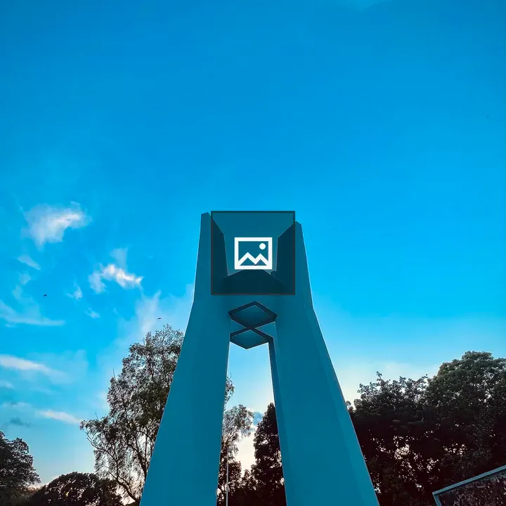 Abstract sculpture outdoors