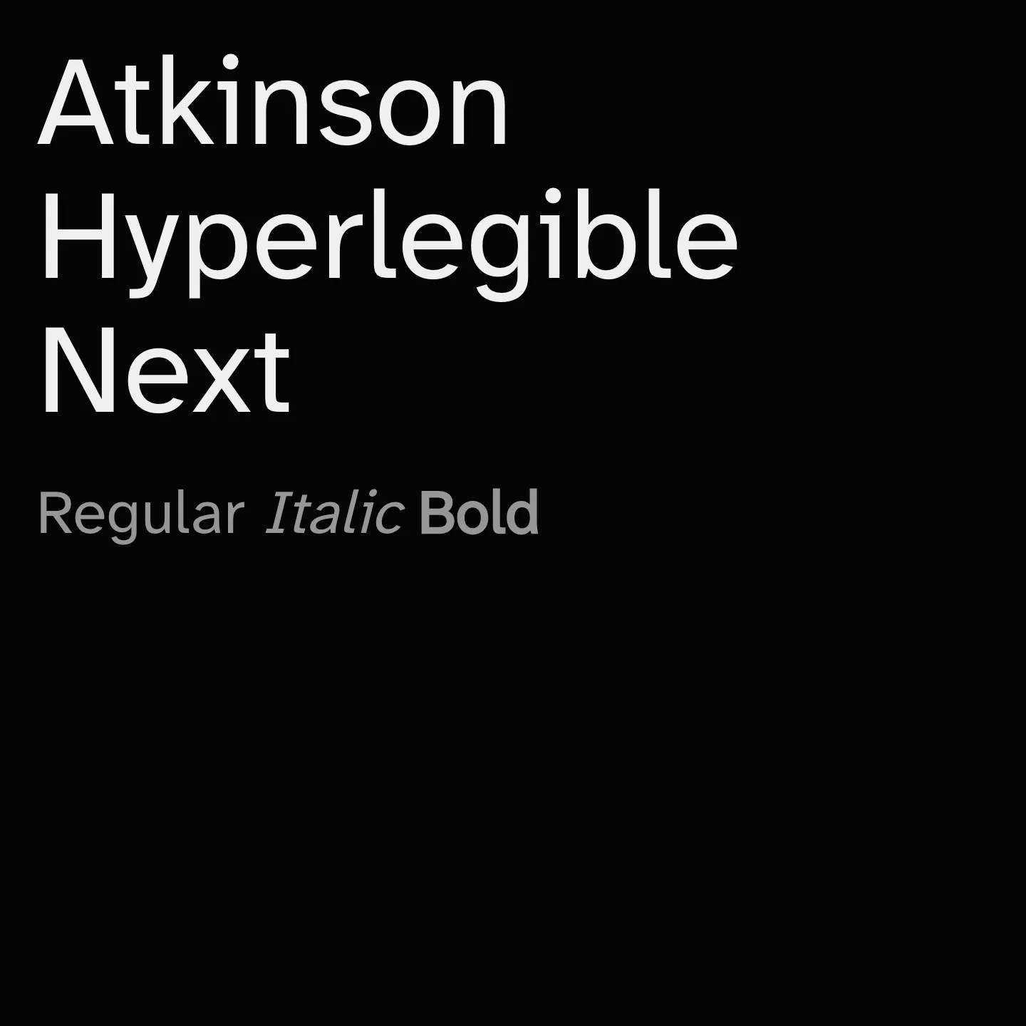 Atkinson Hyperlegible Next