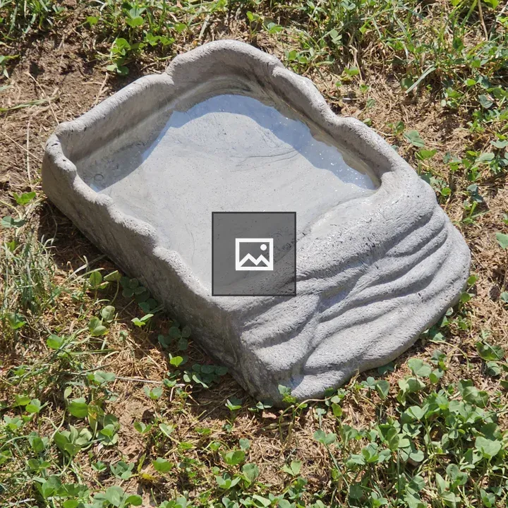 Stone water bowl outdoors