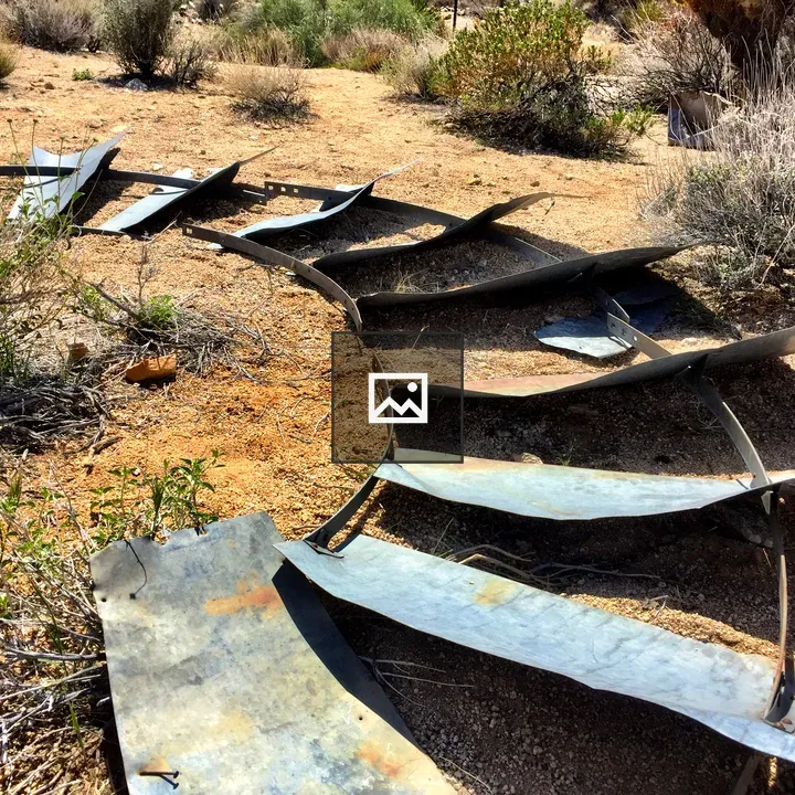 Abandoned Metal Windmill Blades