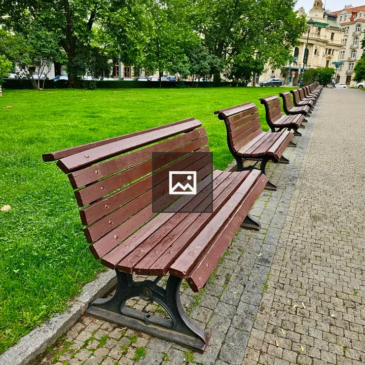 Benches in St. Ludmila Garden