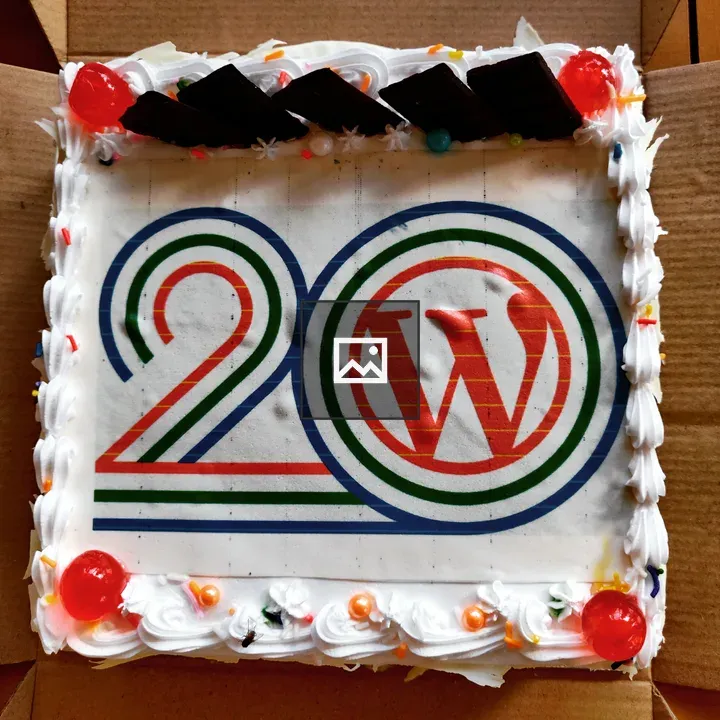 Birthday cake WordPress 20th