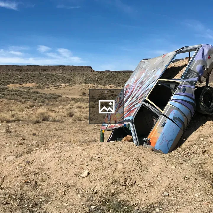 Abandoned Spray Painted Car