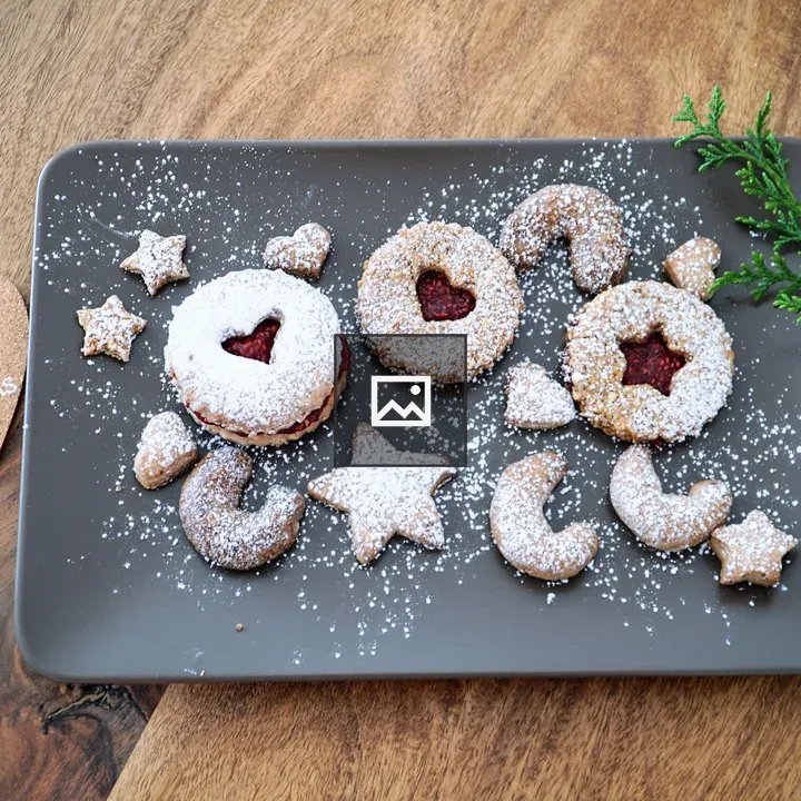 Dish of Christmas cookies