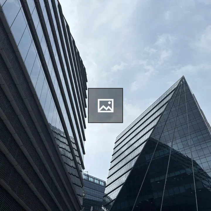 Two Modern Skyscrapers Glass Facades